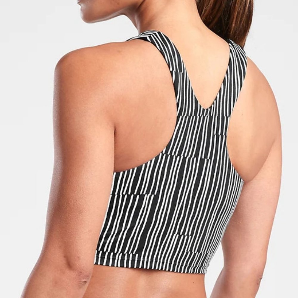 Athleta Conscious Crop Printed Bikini Top size S - Picture 2 of 3